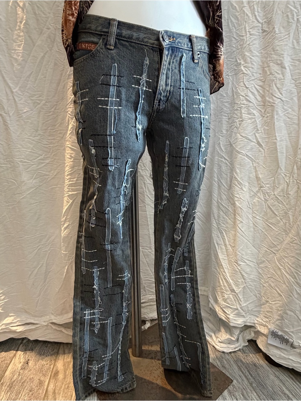 Y2K super low rise distressed Enyce jeans